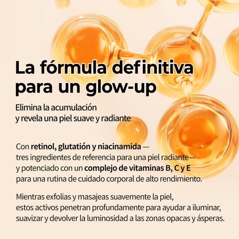 [¿Piel áspera y con textura irregular? ¡Un solo spray!] Peel Shot – Spray Exfoliante Corporal con 99% de Ácido Kójico y Cúrcuma