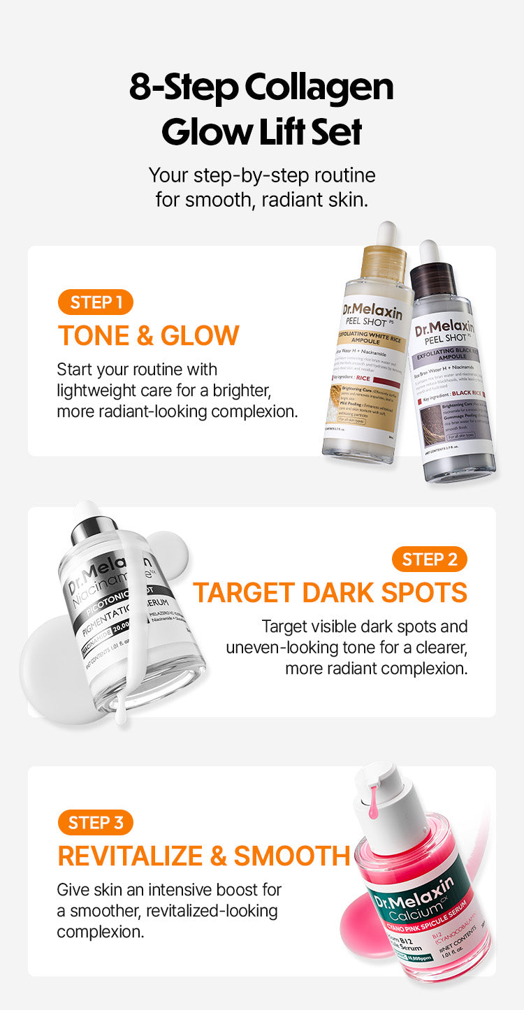 8-Step Collagen Glow Lift Set — how to use