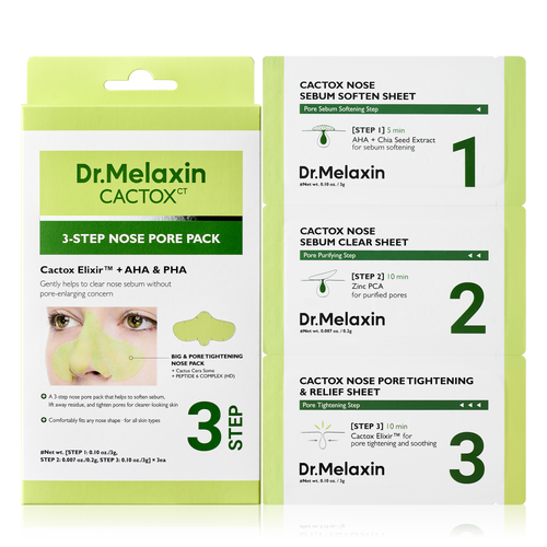 [Amazon Choice] CACTOX 3-Step Nose Mask Pack