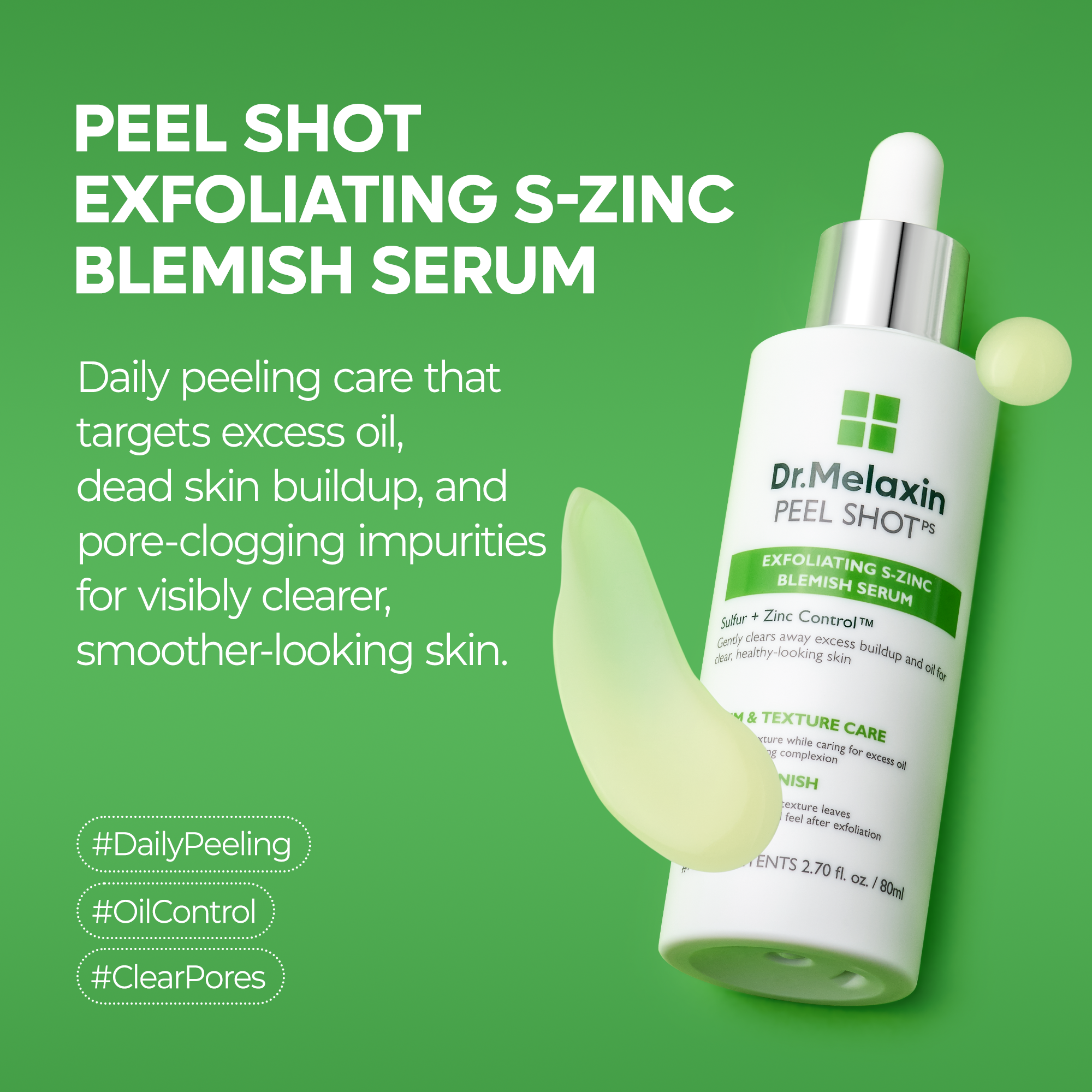 PEEL SHOT Exfoliating S-ZINC Blemish Serum