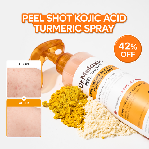 [Bumpy, Rough Skin? One Spray Fixes It] Peel Shot – 99% Kojic Acid x Turmeric Body Peeling Spray