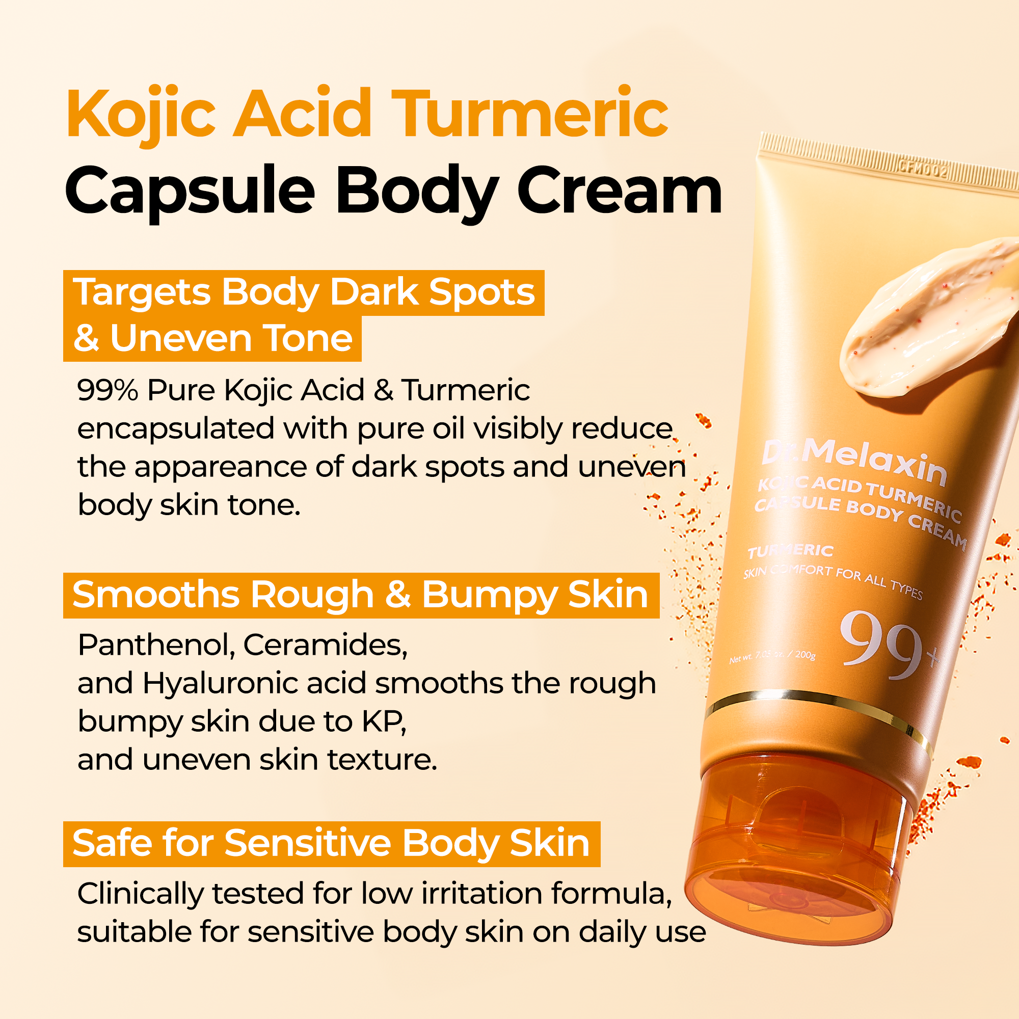 Dr.Melaxin KOJIC ACID TURMERIC CAPSULE BODY CREAM